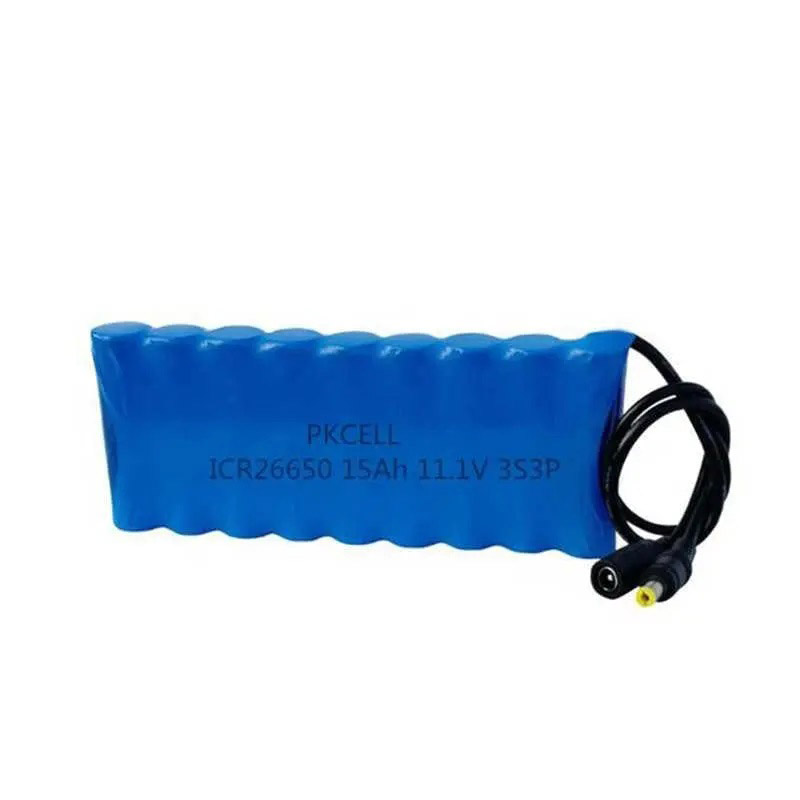 PKCELL-ICR26650-11.1v-15AH-3S3P-5000mAh-Lithium-Ion-Battery-Rechargeable-Battery-Pack